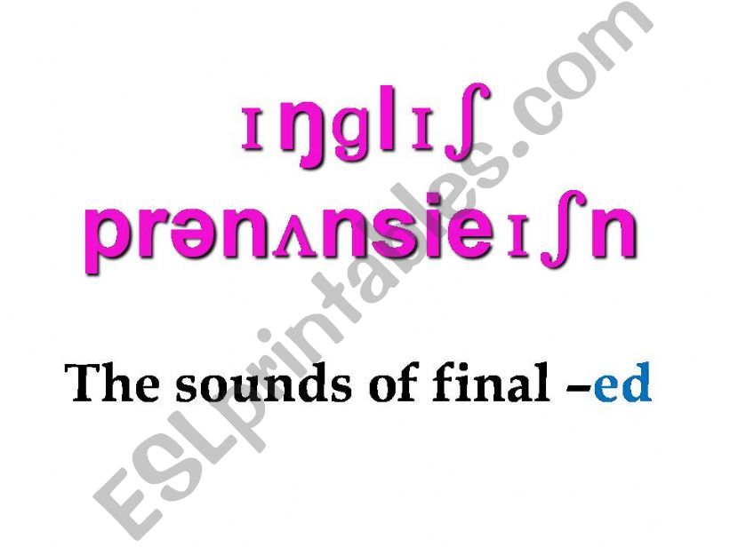 Regular Verbs Past Forms [ED ending pronunciation]